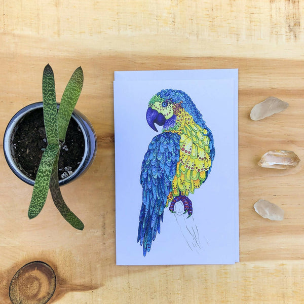 Parrot Greeting Card - Shop Motif