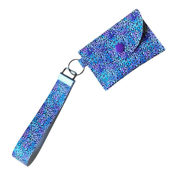 Pastel Leopard Wristlet