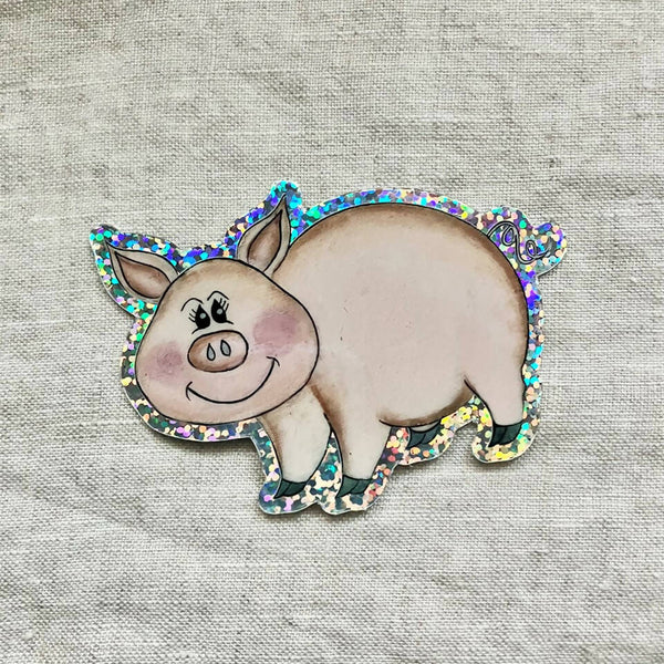 Pig Glitter Sticker