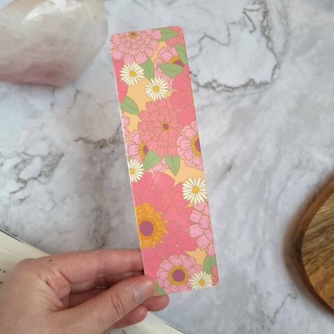 Pink Zinnias Glossy Bookmark (2x7") - Shop Motif