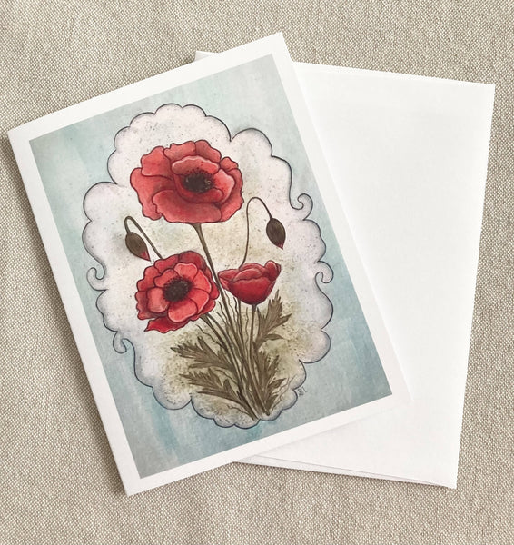 Poppies Notecard