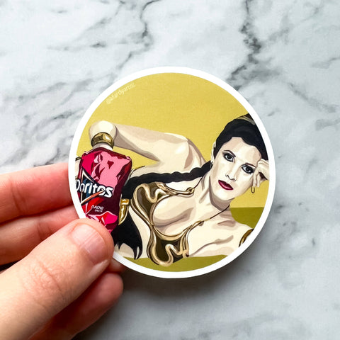 Princess Leia Doritos sticker - Shop Motif