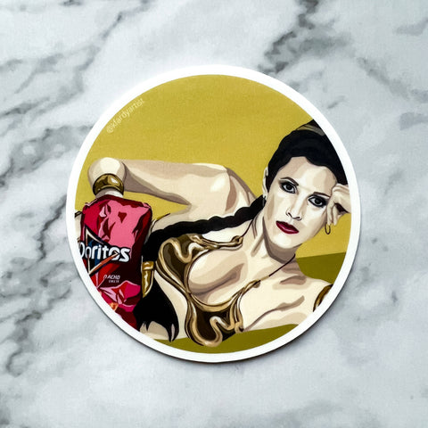 Princess Leia Doritos sticker - Shop Motif