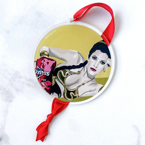 Princess Leia eating Doritos ornament - Shop Motif