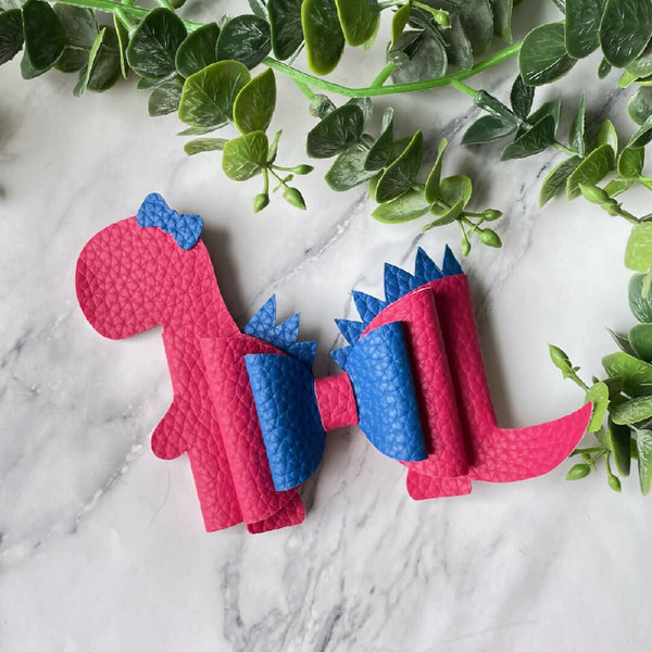 Dinosaur Pink - Novelty Bow