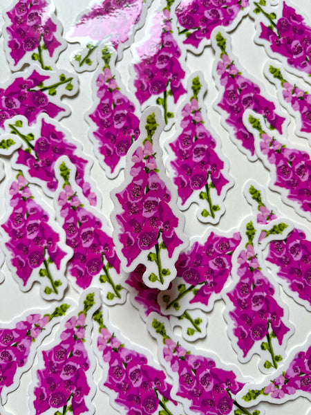 Pink Foxglove - Spring Flower Sticker