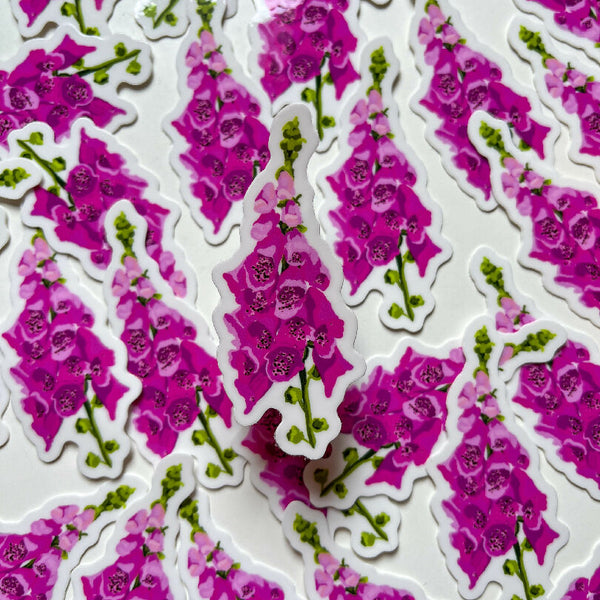 Pink Foxglove - Spring Flower Sticker