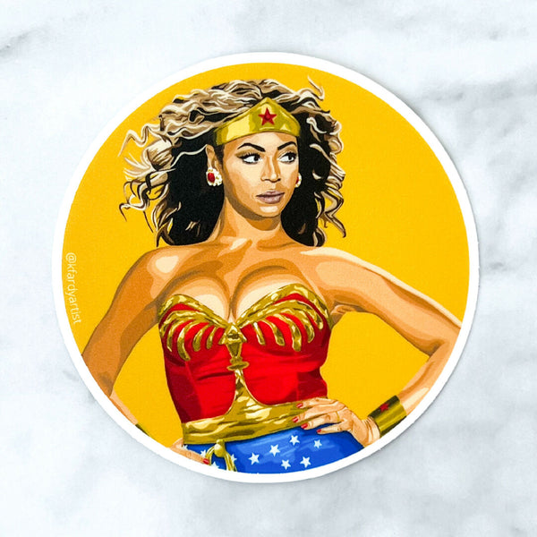 Beyonce superhero sticker