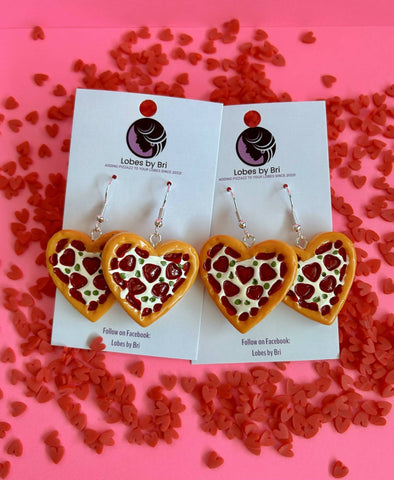 Slice, Slice Baby! - Pizza Heart Dangle Earrings - Shop Motif