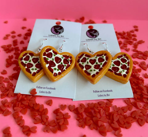 Slice, Slice Baby! - Pizza Heart Dangle Earrings - Shop Motif