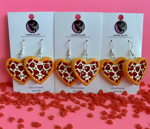 Slice, Slice Baby! - Pizza Heart Dangle Earrings - Shop Motif