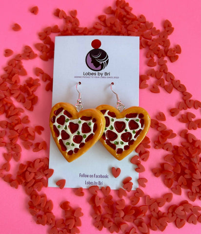 Slice, Slice Baby! - Pizza Heart Dangle Earrings - Shop Motif