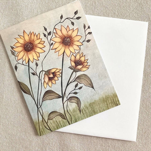 Sunflowers Notecard - Shop Motif