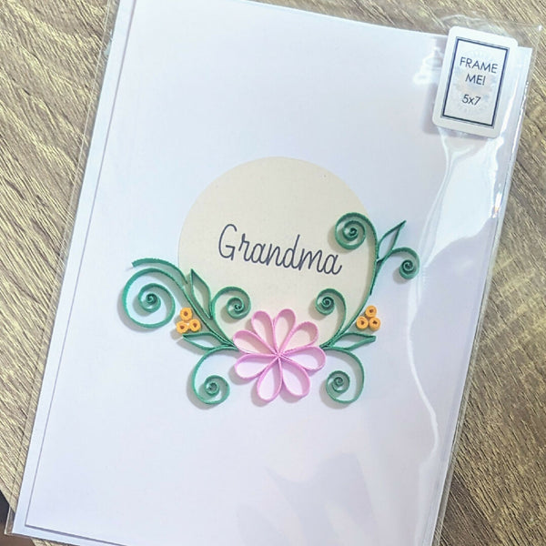 Grandma Quilled Card