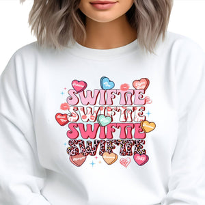 Swiftie Hearts White Sweatshirt - Shop Motif 