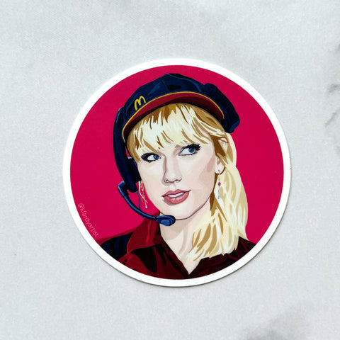 Taylor Swift McDonalds sticker - Shop Motif