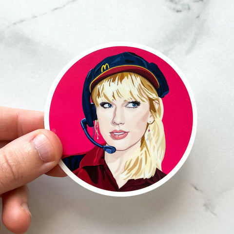 Taylor Swift McDonalds sticker - Shop Motif