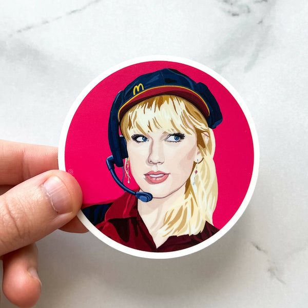 Taylor Swift drive-thru sticker