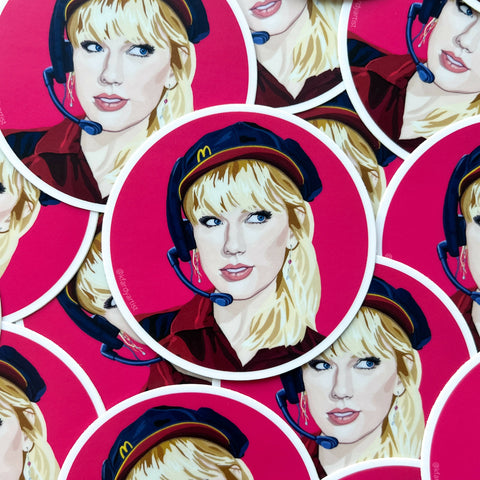 Taylor Swift McDonalds sticker - Shop Motif