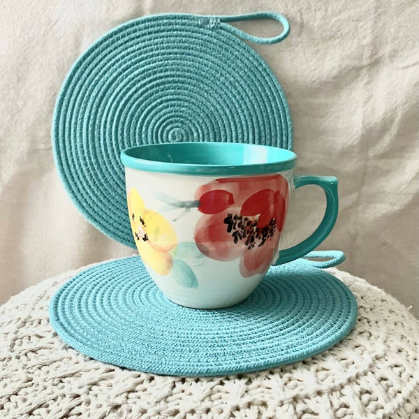 Teal Rope Trivet