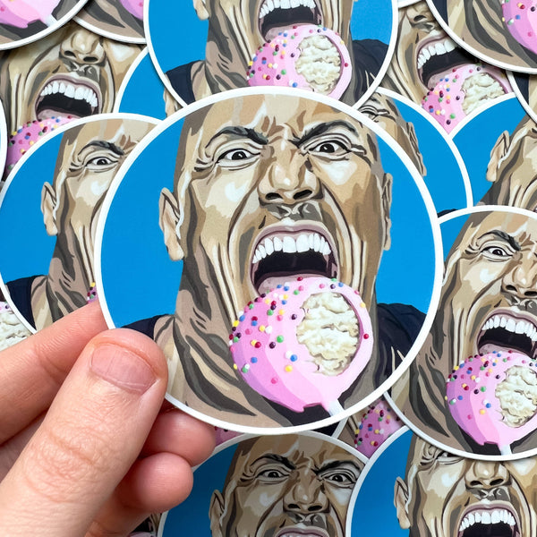 The Rock Cake Pop sticker - Shop Motif