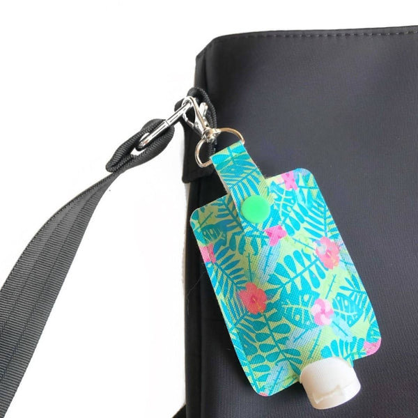 Tropical Flowers Hand Sanitizer Holder