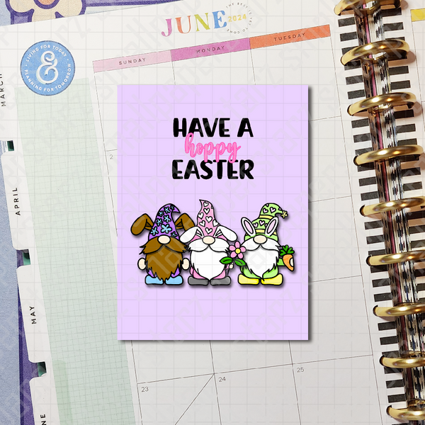 G020 - Have A Hoppy (Happy) Easter Blank Greeting Card