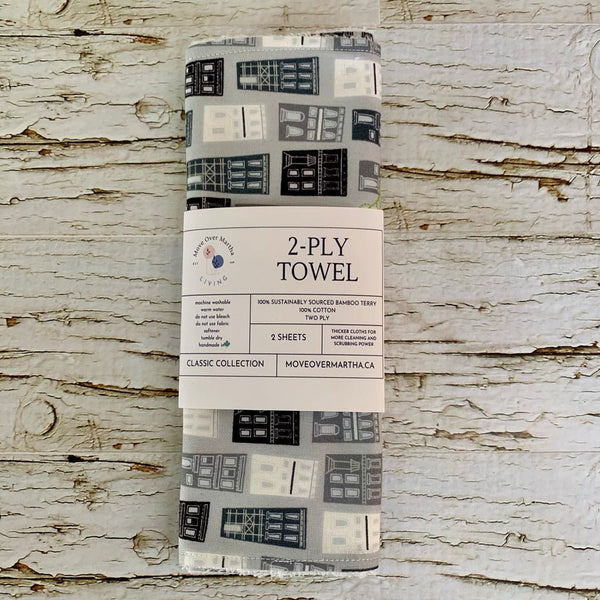 Urban Houses 2 Ply Towel Set - Shop Motif