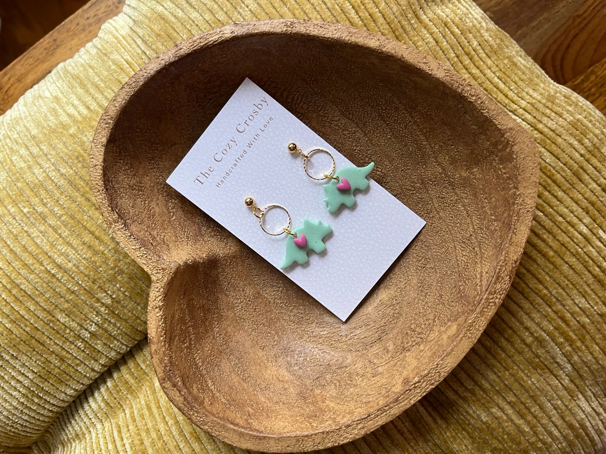 Valentine Dinosaur Dangle Earrings - Shop Motif