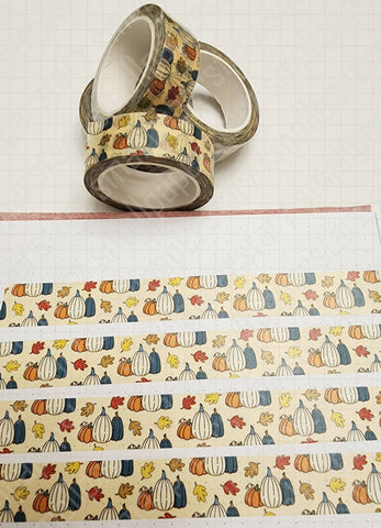 W002 - Autumn Pumpkins Washi Tape - Shop Motif