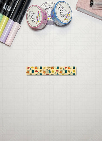 W002 - Autumn Pumpkins Washi Tape - Shop Motif