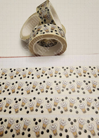 W004 - Lola Boba / Milk Tea Washi Tape - Shop Motif