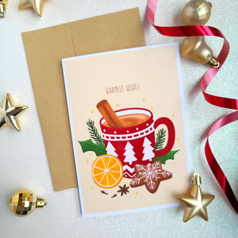 Warmest Wishes 5x7" Greeting Card - Shop Motif