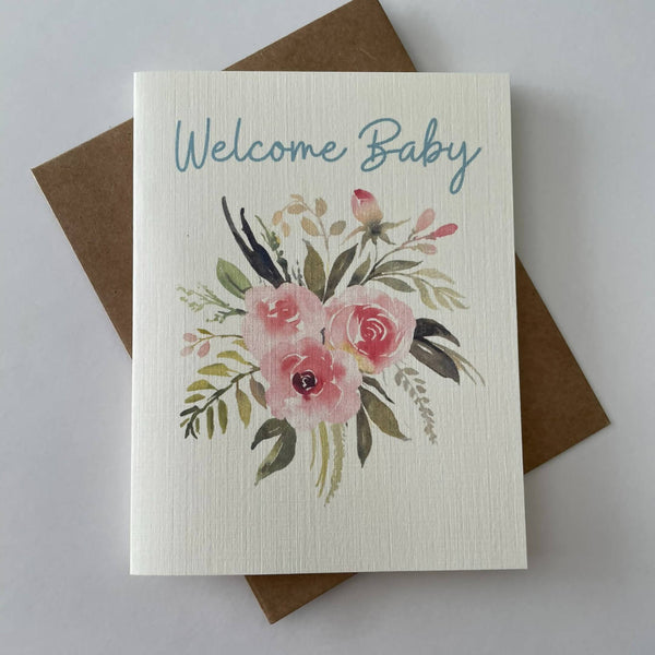 Welcome Baby (Floral) Card - Shop Motif