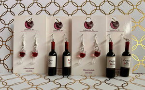Wine Not? - Wine Glass & Wine Bottle Dangle Earrings - Shop Motif 