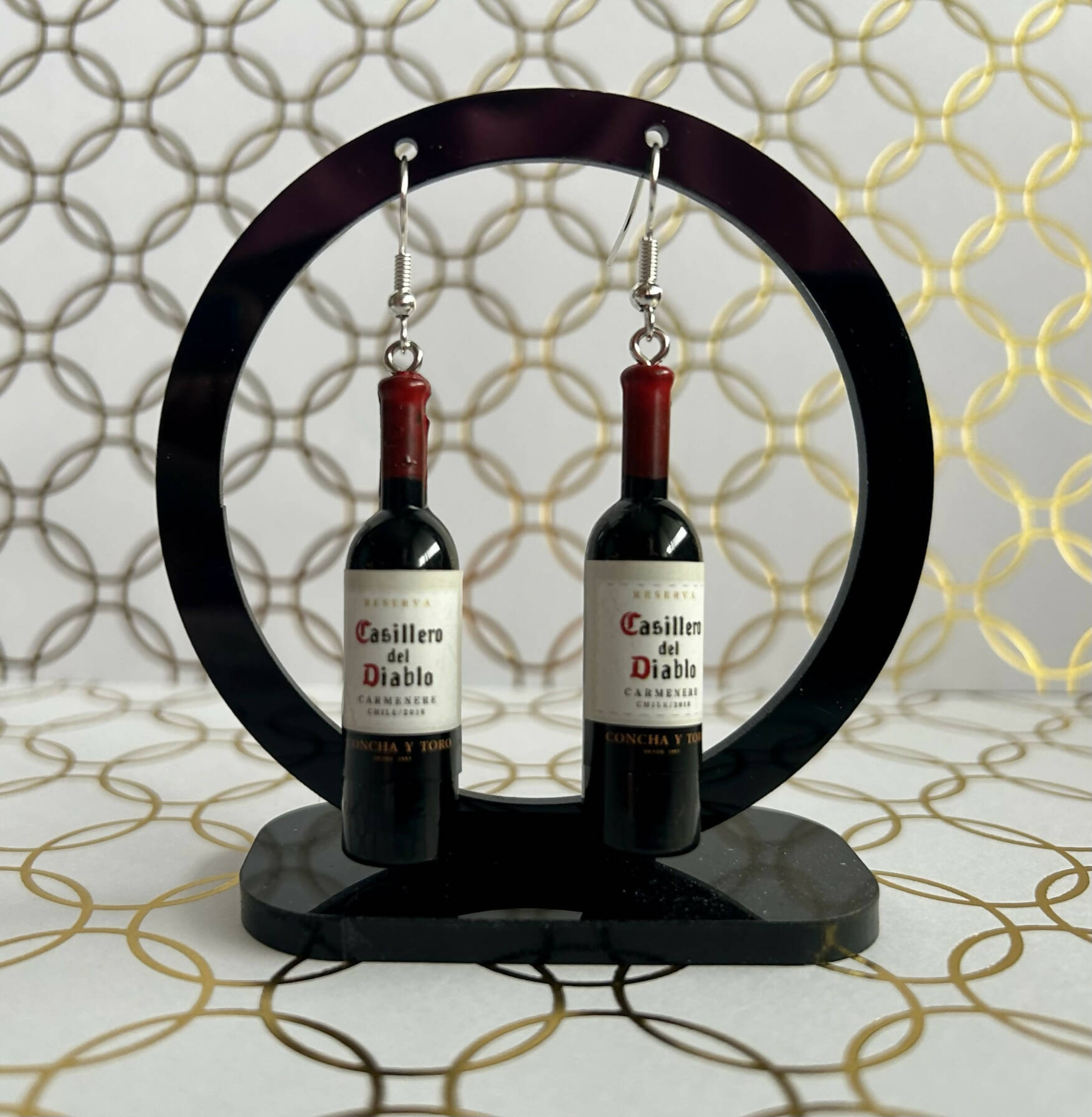 Wine Not? - Wine Glass & Wine Bottle Dangle Earrings - Shop Motif