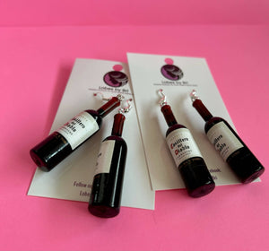 Wine Not? - Wine Glass & Wine Bottle Dangle Earrings - Shop Motif 