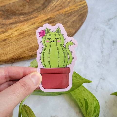 Cat Cactus 3.5" Vinyl Sticker