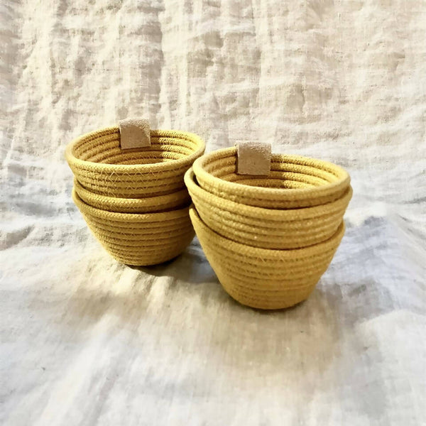 Yellow Mini Rope Bowls