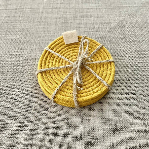 Yellow Rope Coasters - Shop Motif