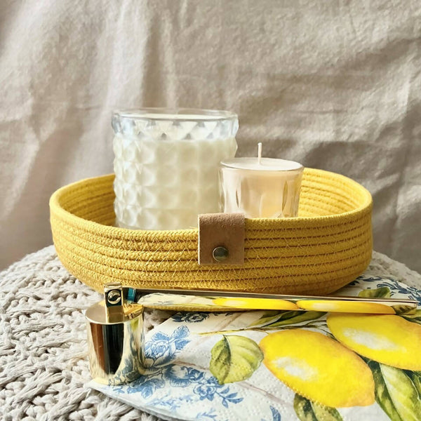 Yellow Small Rope Tray - Shop Motif