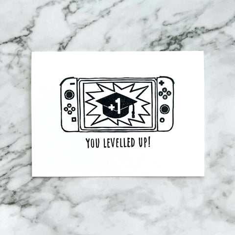 You Levelled Up graduation card - Shop Motif