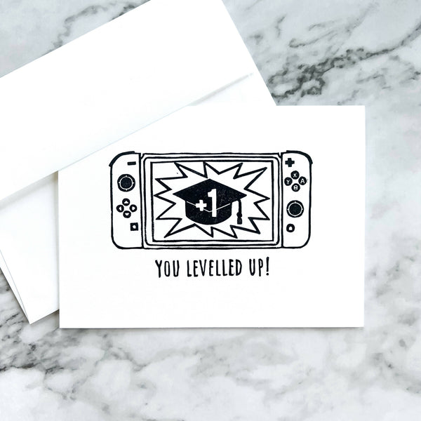 You Levelled Up graduation card