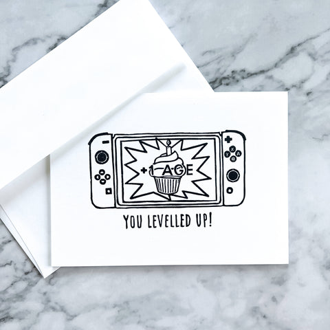 You Levelled Up - Nintendo Switch birthday card - Shop Motif