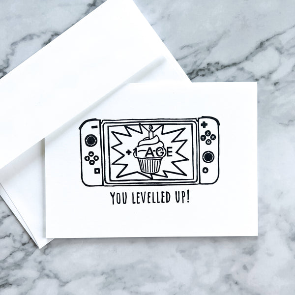 You Levelled Up - video game birthday card