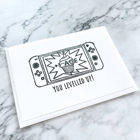 You Levelled Up - Nintendo Switch birthday card - Shop Motif