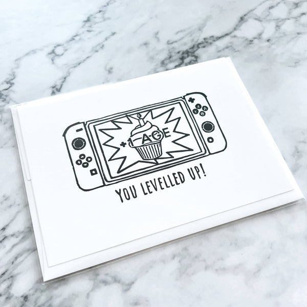 You Levelled Up - video game birthday card