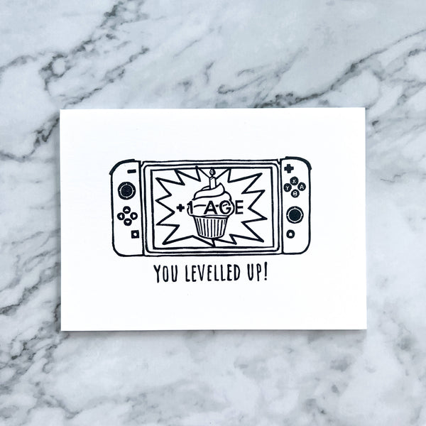 You Levelled Up - video game birthday card