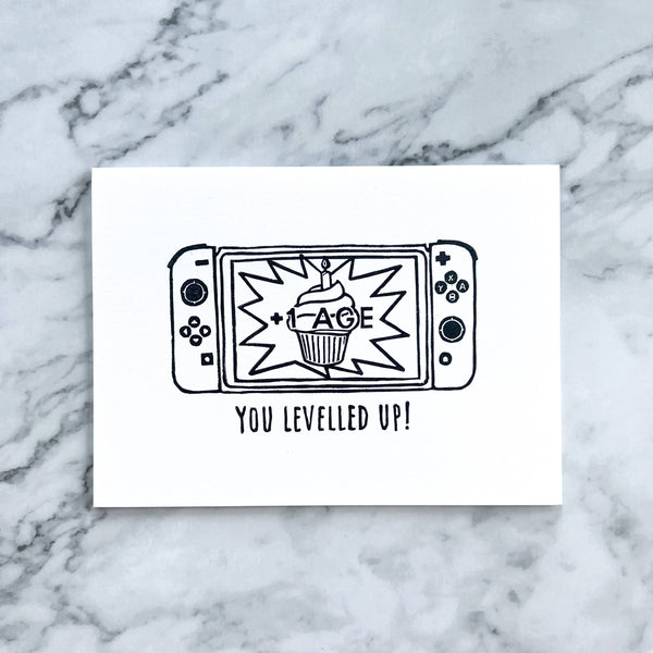 You Levelled Up - Nintendo Switch birthday card - Shop Motif