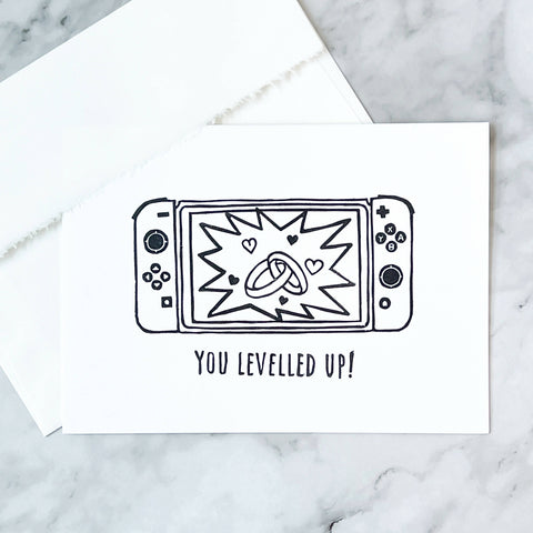 You Levelled Up wedding card - Shop Motif